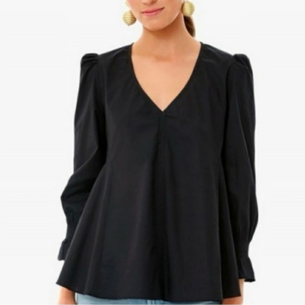 POMANDER PLACE x TUCKERNUCK Easton Blouse Top Shirt Black small